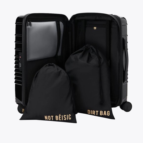 NWT Beis Black Carry On 21 Inch Roller Spinner Suitcase - Picture 4 of 5